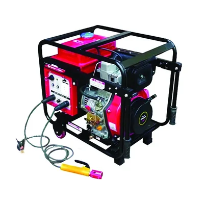 HPM 5 KVA Recoil and Self Start Portable Diesel Run DC Welder Generator with Battery